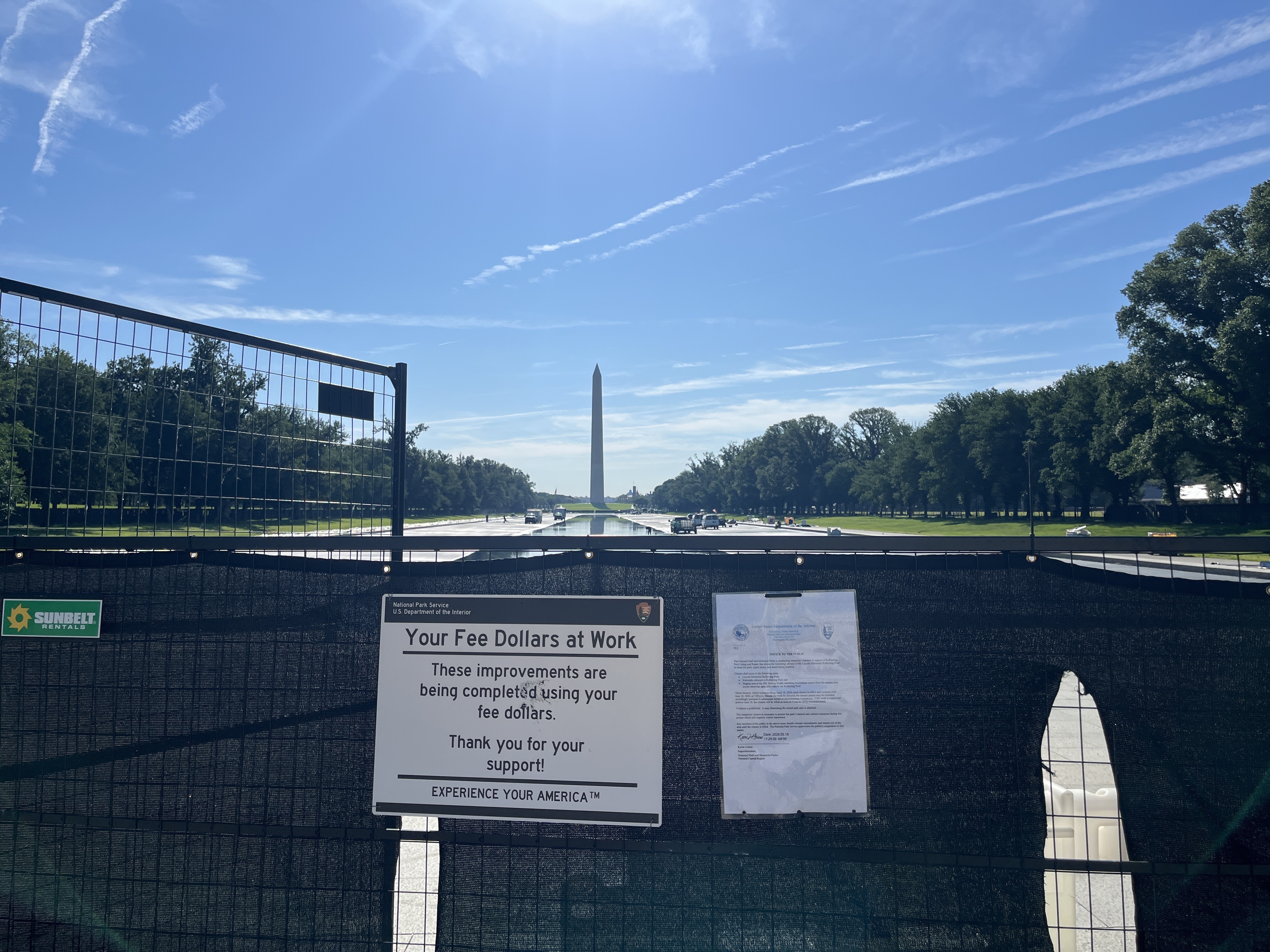 After D.C.'s Reflecting Pool gets repainted, visitors ask: What changed?